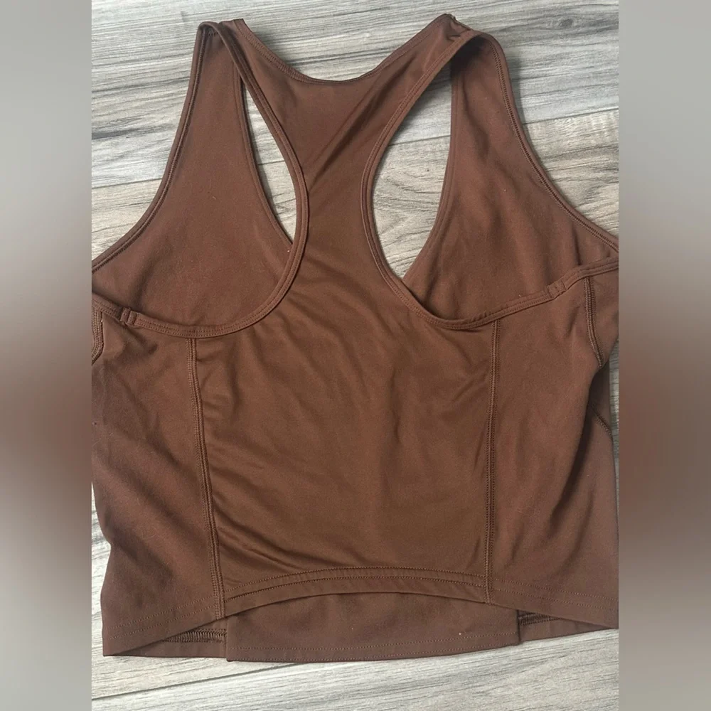 Gymshark x Whitney Simmons Brown Athletic Crop Tank Top and Shorts Set Size M - Picture 9 of 11